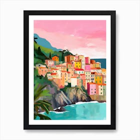 Cinqueterre Travel Italy Housewarming Painting Art Print