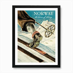 Norway, Ski Foot Art Print