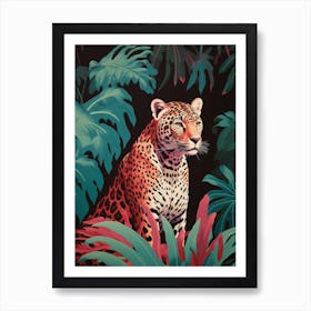 Leopard 6 Tropical Animal Portrait Art Print