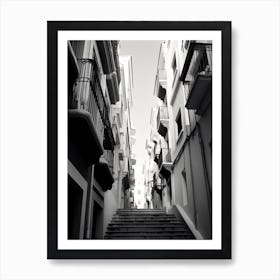 Cartagena, Spain, Black And White Old Photo 2 Art Print