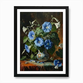 Baroque Floral Still Life Morning Glory 1 Art Print