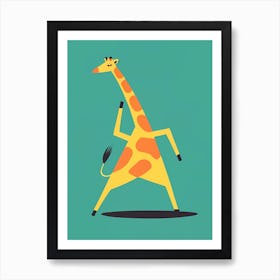 Giraffe Dancing Art Print