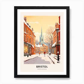 Vintage Winter Travel Poster Bristol United Kingdom 1 Poster