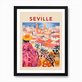 Seville Spain 3 Fauvist Travel Poster Art Print