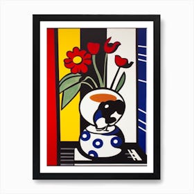 Anemone Flower Still Life  4 Pop Art Style Art Print