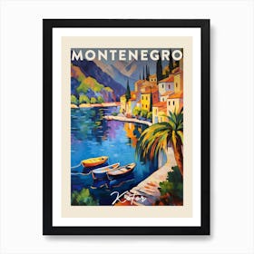 Kotor Montenegro 4 Fauvist Painting  Travel Poster Art Print