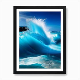 Rushing Water In Deep Blue Sea Water Waterscape Photography 1 Art Print