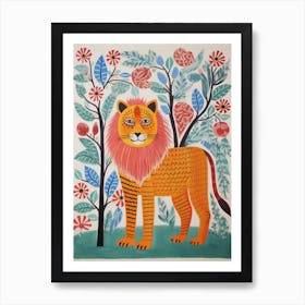 Lion In The Forest 1 Art Print