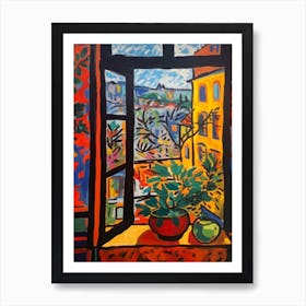 Window View Of London In The Style Of Fauvist 4 Art Print
