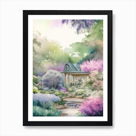 Atlanta Botanical Garden, Usa Pastel Watercolour Art Print