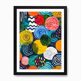 Abstract Circles 65 Art Print