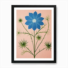 Love In A Mist Nigella 4 Hilma Af Klint Inspired Pastel Flower Painting Art Print