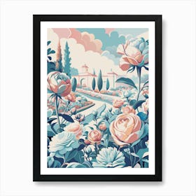 Roses In The Garden 2 Art Print