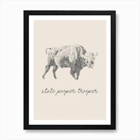 Trooper Pooper Bathroom Humor Art Print