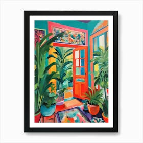 Colorful Room With Plants Art Print