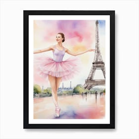 Pretty Ballerina in Paris Art Print
