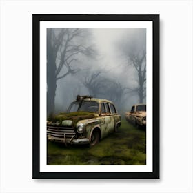 Old Cars In The Fog 5 Art Print