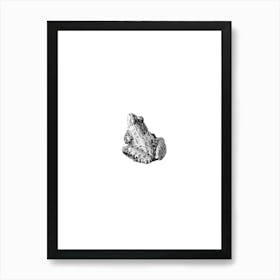 Cute Frog Black and White Boho Art Print Art Print