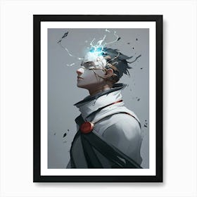 Lightning In The Head Art Print