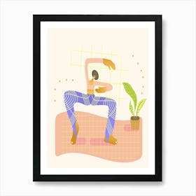 Yoga Pose Vector Illustration Art Print