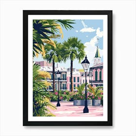 Jackson Square Storybook Illustration 4 Art Print