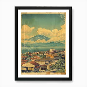 Mount Fuji Japan Mid Century Modern Art Print