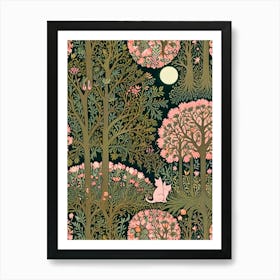 William Morris Cat In The Forest 21 Art Print