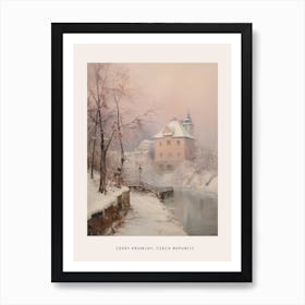 Dreamy Winter Painting Poster Cesky Krumloy Czech Republic 1 Art Print