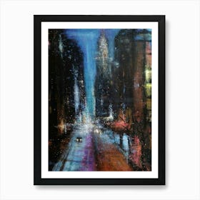 New York City At Night Art Print