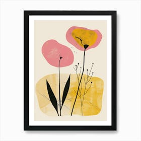 Palermo Flower Market Boho Minimalist Style 1 Art Print