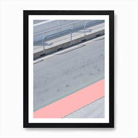 Aesthetic Race Circuit  With Pink Detail Poster