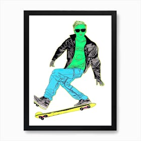 Skateboarding Pop Art 3 Art Print