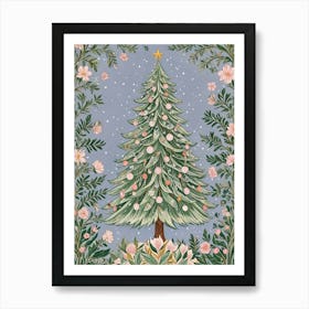 Pastel Christmas Tree no2 Art Print