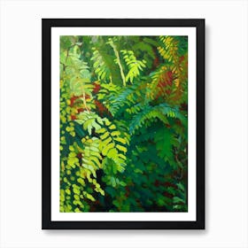 Japanese Climbing Fern Cézanne Style Art Print