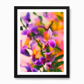 Orchid Colourful Illustration Poster