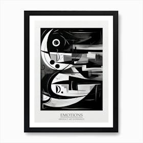 Emotions Abstract Black And White 8 Poster Art Print