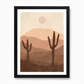 Sunset In The Desert 6 Art Print