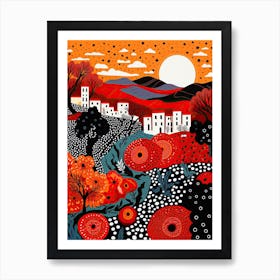 Catania, Italy, Illustration In The Style Of Pop Art 2 Art Print