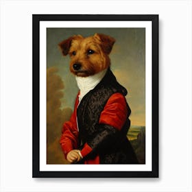 Norwich Terrier Renaissance Portrait Oil Painting Art Print