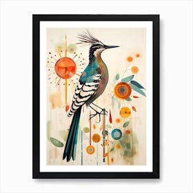 Bird Painting Collage Roadrunner 2 Art Print