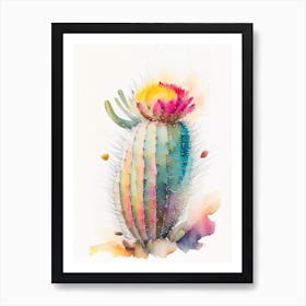 Woolly Torch Cactus Storybook Watercolours 2 Art Print