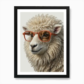 Sheep In Glasses Art Print
