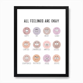 All Feelings Are Okay Art Print