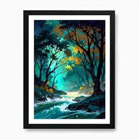 Forest In The Night 2 Art Print