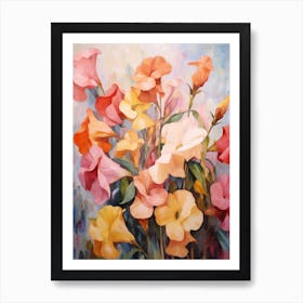 Fall Flower Painting Impatiens 3 Art Print