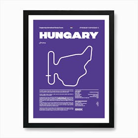 F1 Race Track Hungary Formula 1 Racing Track F1 Merch Formula One F1 Poster Formula 1 Poster F1 Art Print