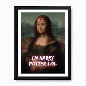 Mona Lisa Harry Potter Art Print