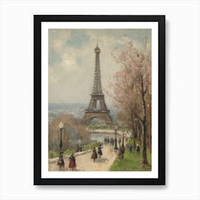 Eiffel Tower Paris France Pissarro Style 5 Art Print