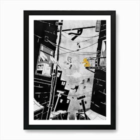 Cat In The City Art Print