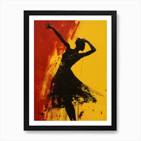 Elena Tupiga An Image Of Dancing Tango Woman In The Style 43 Art Print